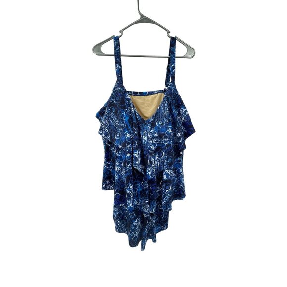 Swim 365 Other - Swim 365 Tankini Top Womens 26 Used Blue White